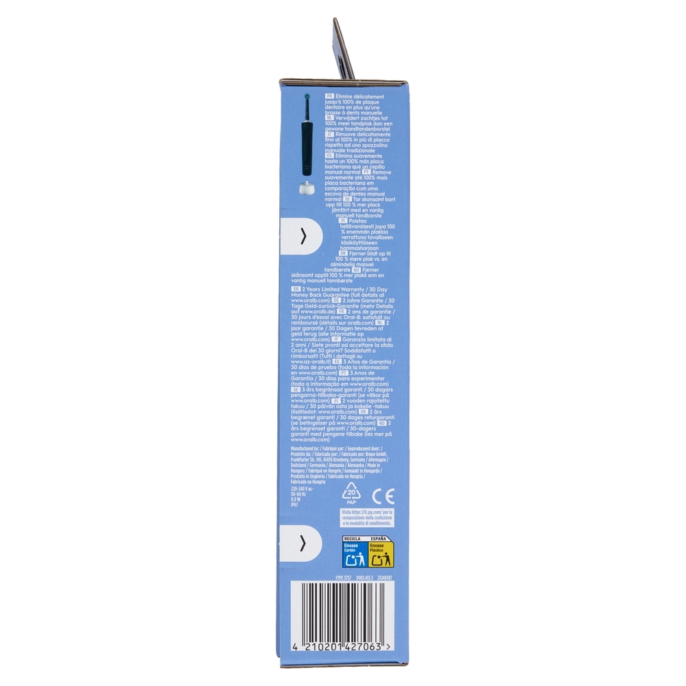 Oral-B Spazzolino Elettrico Denti Ricaricabile Vitality Pro Black